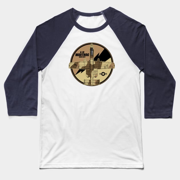 A-10 Warthog Baseball T-Shirt by Tailgunnerstudios